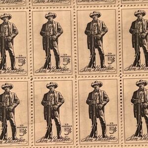 MNH 1964 Sam Houston Sheet of 50 5c Stamps Scott #1242